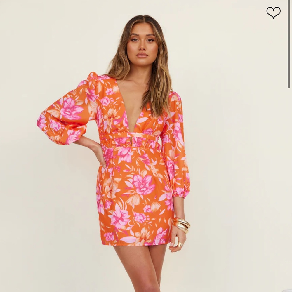 fortunate one floral dress size small, brand new